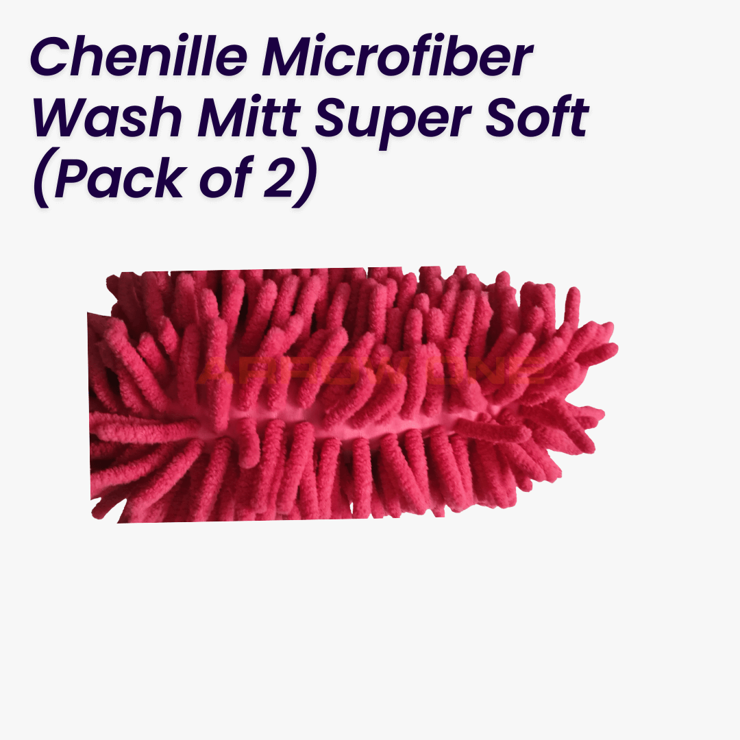 Chenille Microfiber Wash Mitt Super Soft (Pack of 2)