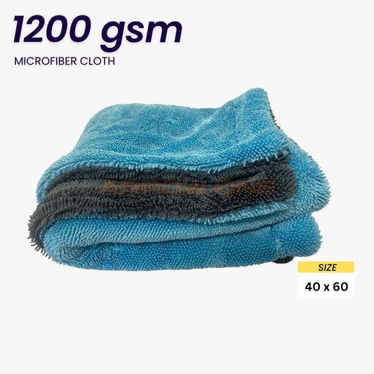 Dual Sided Twisted Microfiber Towel (1200 GSM) Pack of 2