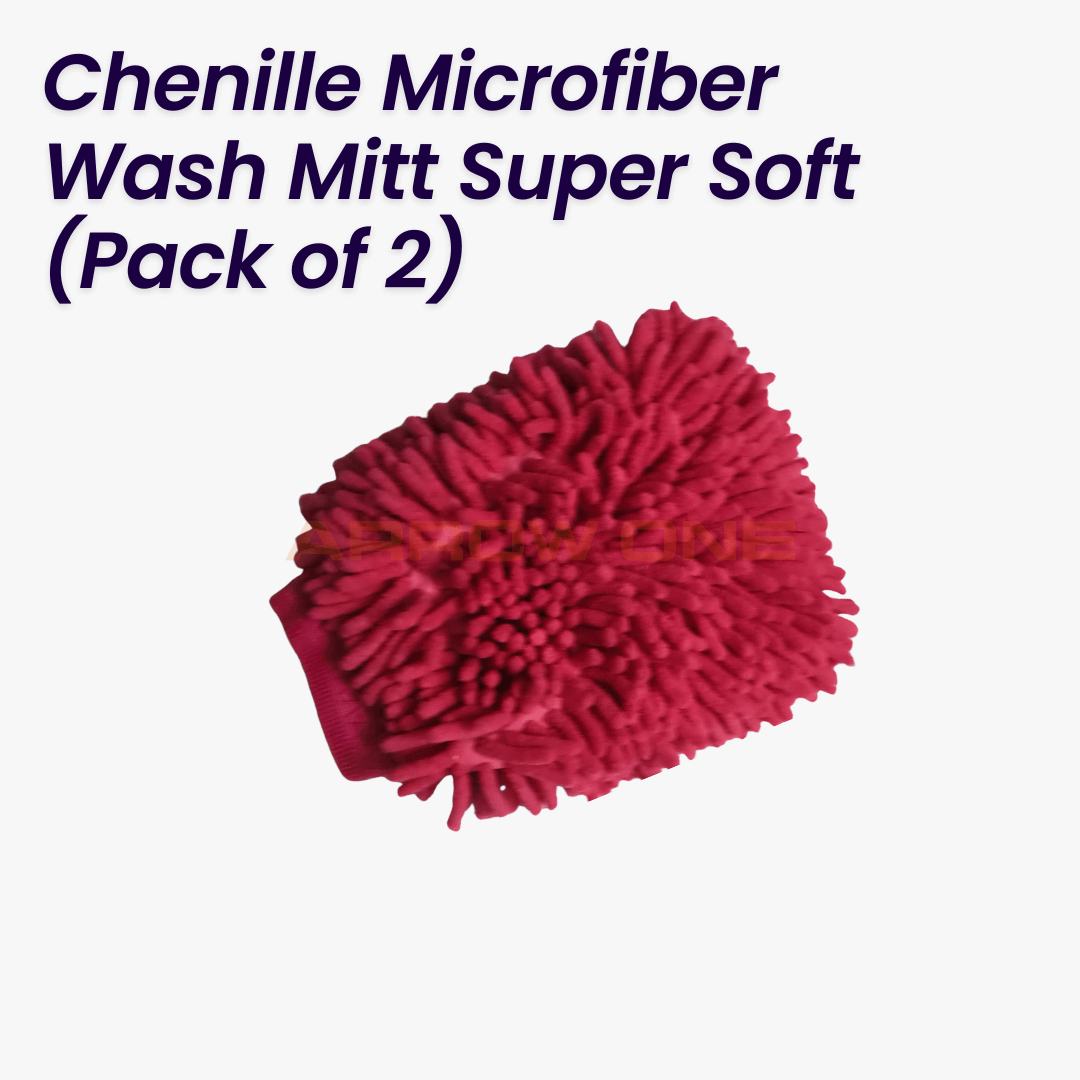 Chenille Microfiber Wash Mitt Super Soft (Pack of 2)