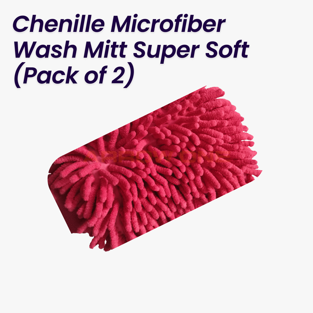 Chenille Microfiber Wash Mitt Super Soft (Pack of 2)