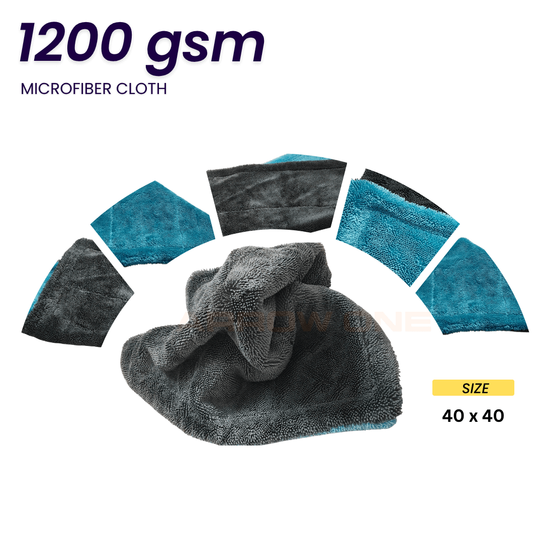 Polishing & Drying Microfiber Towel (1200 GSM) Pack of 2
