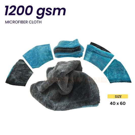 Dual Sided Twisted Microfiber Towel (1200 GSM) Pack of 2