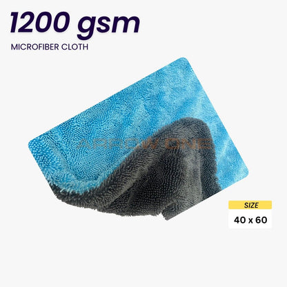 Dual Sided Twisted Microfiber Towel (1200 GSM) Pack of 2