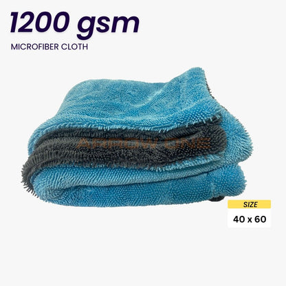 Dual Sided Twisted Microfiber Towel (1200 GSM) Pack of 2