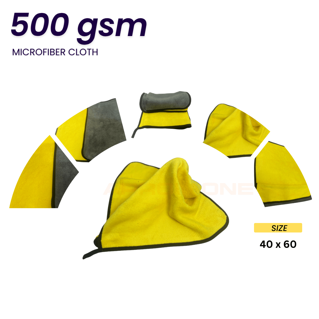 Polishing & Drying Microfiber Towel (500 GSM) Pack of 2