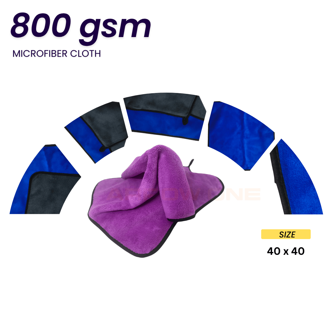 Polishing & Drying Microfiber Towel (800 GSM) Pack of 2