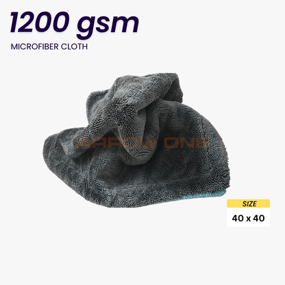 Polishing & Drying Microfiber Towel (1200 GSM) Pack of 2