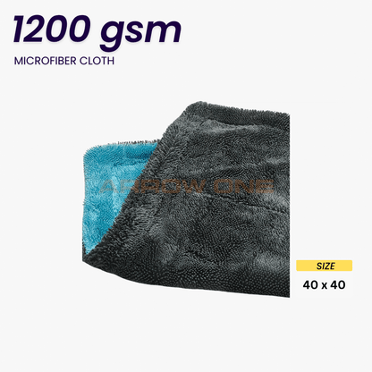 Polishing & Drying Microfiber Towel (1200 GSM) Pack of 2