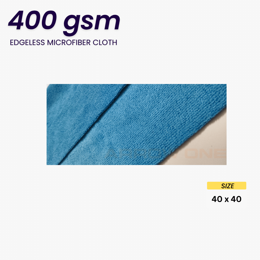 Polishing & Drying Microfiber Towel (400 GSM edgeless) Pack of 2