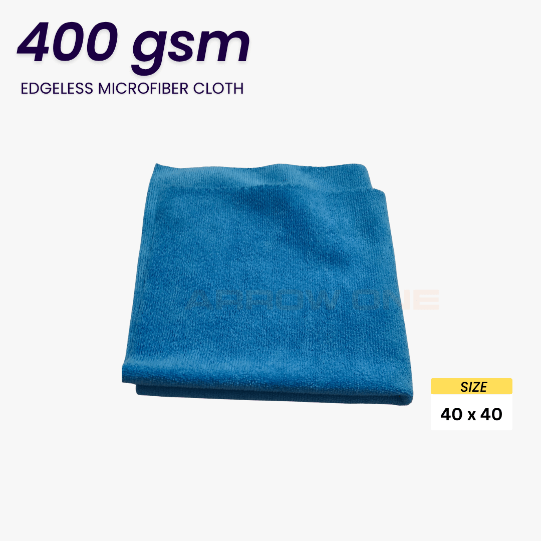 Polishing & Drying Microfiber Towel (400 GSM edgeless) Pack of 2
