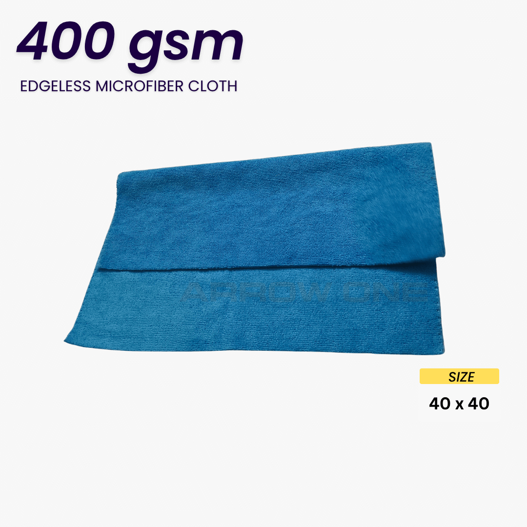 Polishing & Drying Microfiber Towel (400 GSM edgeless) Pack of 2
