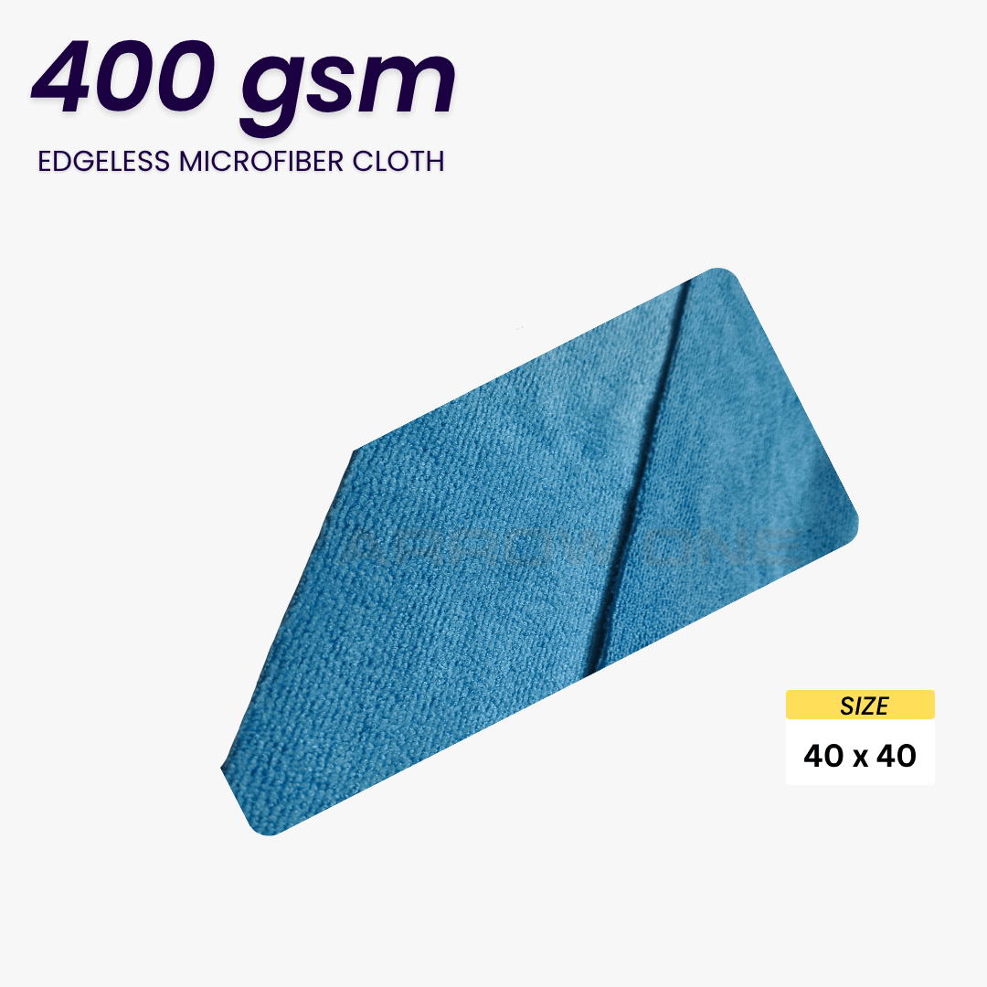 Polishing & Drying Microfiber Towel (400 GSM edgeless) Pack of 2