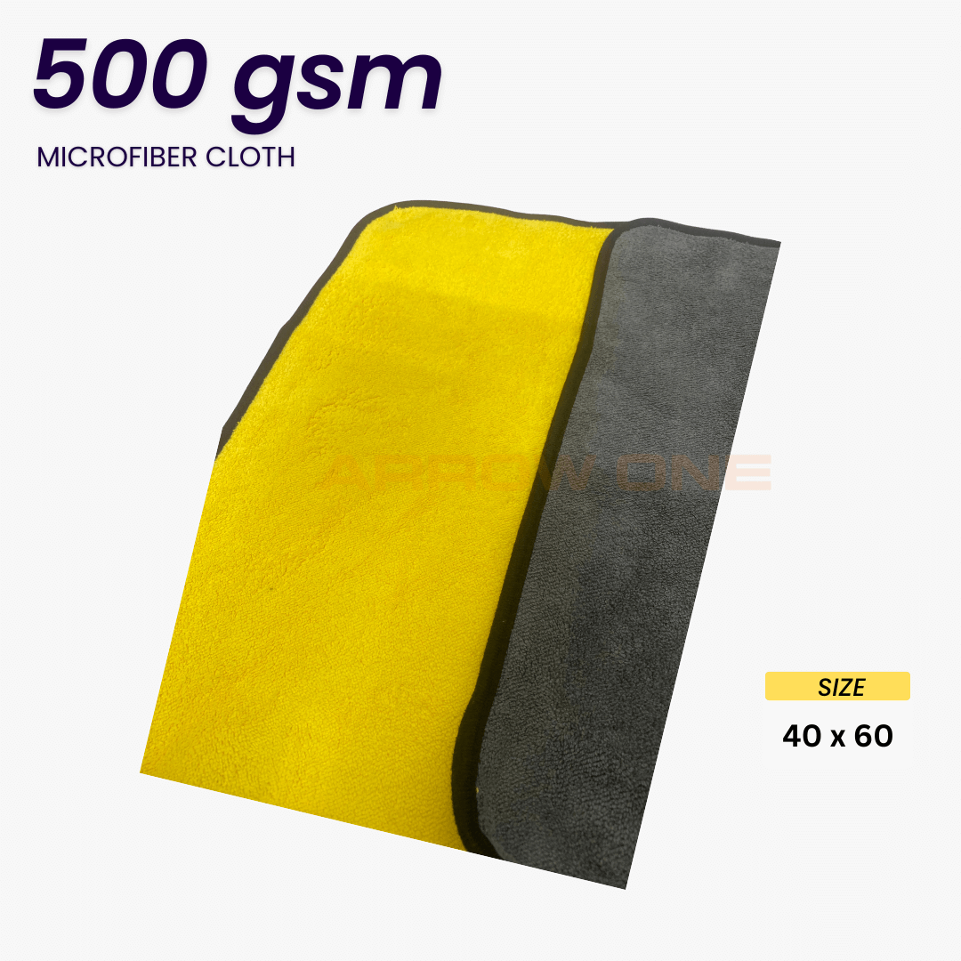 Polishing & Drying Microfiber Towel (500 GSM) Pack of 2